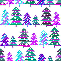 Obraz premium Winter seamless pattern with Christmas trees. Winter background