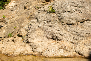 texture of the mountain. stone close up.