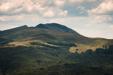 A view of Bieszczady Mountains.