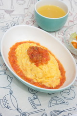 フレッシュトマトソースのオムライス