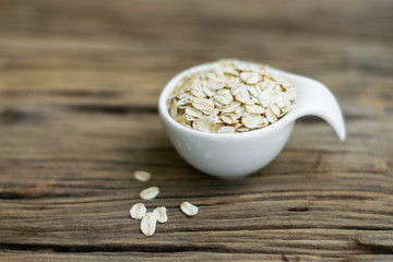 Oatmeal on old wood