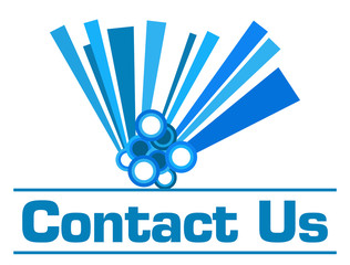 Contact Us Blue Graphical Element Text 