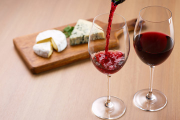 赤ワインと前菜