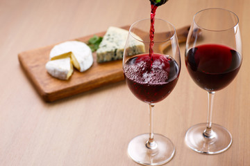 赤ワインと前菜
