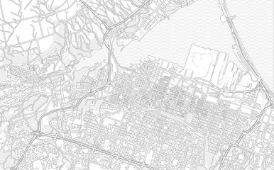 Hamilton, Ontario, Canada, bright outlined vector map
