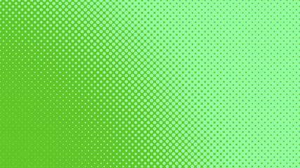 Yellow and green pop art crossed background in retro comic style with halftone dots design