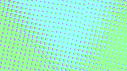Green and blue pop art background in vitange comic style with halftone dots, vector illustration template for your design