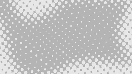 Light grey retro comic pop art background with halftone dots design, vector illustration template