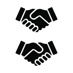 Shake hands Friendship of cooperation Icons Illustration Vector
