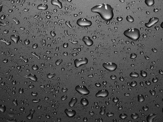 drops of water on the car after rain