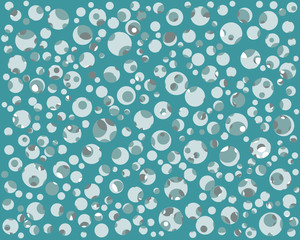 Abstract Generative Art color distributed circles holes background illustration