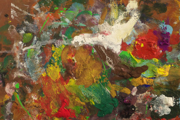 パレット - Colorful paints on the palette