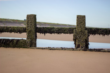 Wooden groyne at Aberdeen beach