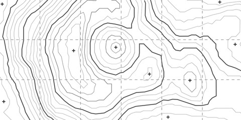 Topographic map wave. Horizontal lines stripes pattern or background with wavy distortion effect. Art design contour background. Grid map. Vector illustration. straight line.