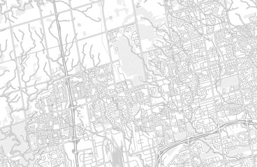 Fototapeta na wymiar Vaughan, Ontario, Canada, bright outlined vector map