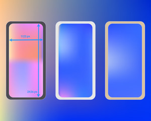 Mesh, multicolor phone backgrounds kit.