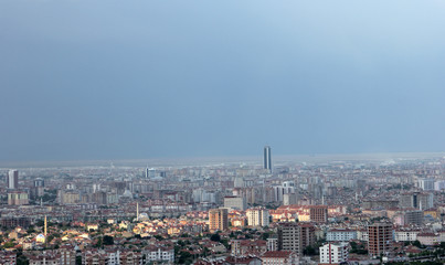 view of konya city from the hills