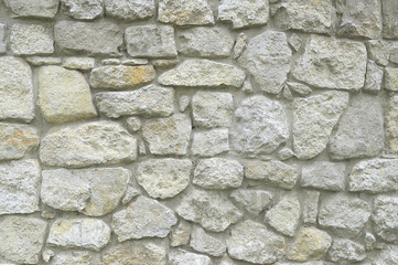 Grey stone mosaic wall background - 281624232