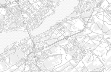 Fototapeta na wymiar Lévis, Quebec, Canada, bright outlined vector map