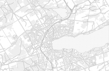 Obraz na płótnie Canvas Barrie, Ontario, Canada, bright outlined vector map