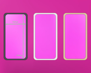 Mesh, magenta colored phone backgrounds kit.