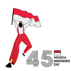 Indonesia Independence Day Celebration Vector Template Design Illustration