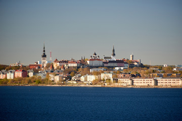 Fototapeta na wymiar skyline of baltic capital of estonia Tallinn