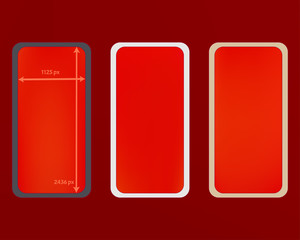Mesh, red colored phone backgrounds kit.