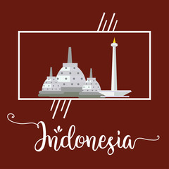 Naklejka premium Indonesia Independence Day Celebration Vector Template Design Illustration
