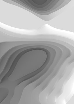 Vertical A4 banner 3D Landscape Paper Cut style, Curved shapes with gradients, abstract geometric lines pattern background art illustration for cover design, book , poster, cd cover, flyer © Ocelia_Mg