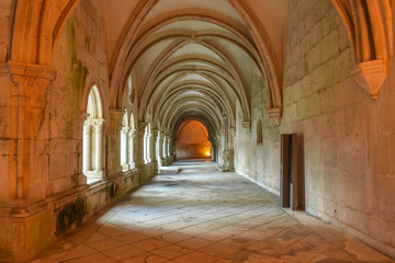 Fototapeta na wymiar Monastery courtyard gallery