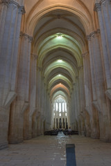 Fototapeta na wymiar High nave of the old cathedral