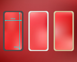 Mesh, coral colored phone backgrounds kit.