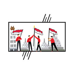 Indonesia Independence Day Celebration Vector Template Design Illustration