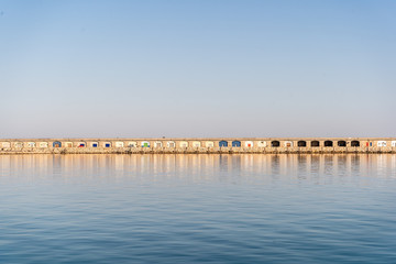Fototapeta na wymiar Old port of a mediterranean city
