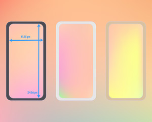 Mesh, multicolor phone backgrounds kit.