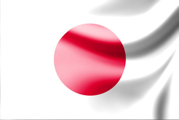 Waving of Japan flag. Japan is high growth economic and developed country.