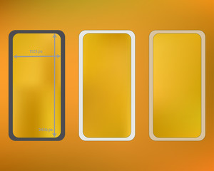 Mesh, gold colored phone backgrounds kit.