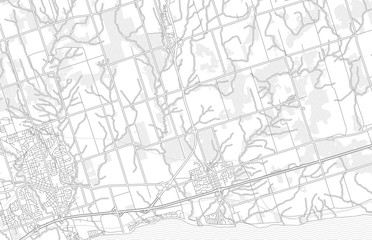 Clarington, Ontario, Canada, bright outlined vector map