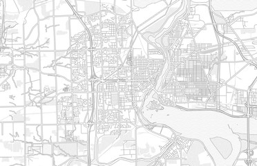 Fototapeta na wymiar Niagara Falls, Ontario, Canada, bright outlined vector map