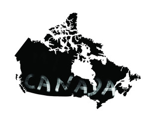 Canada map vector illustration of the country and its islands An illustrated map silhouette