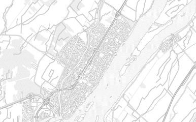 Repentigny, Quebec, Canada, bright outlined vector map