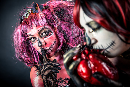 Scary Halloween girls
