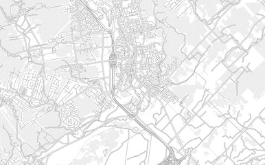 Fototapeta na wymiar Saint-Jérôme, Quebec, Canada, bright outlined vector map