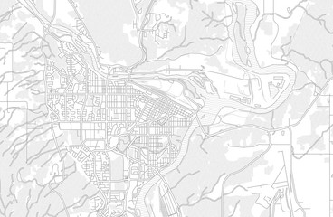 Prince George, British Columbia, Canada, bright outlined vector map