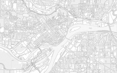 Fototapeta na wymiar New Westminster, British Columbia, Canada, bright outlined vector map