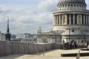 Buildings in London with St. Paul's Cathedral in the foreground