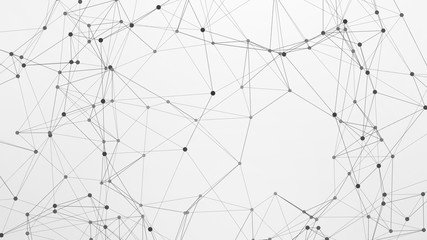 Abstract plexus background with connecting dots and lines. Global network connection, digital technology and communication concept.