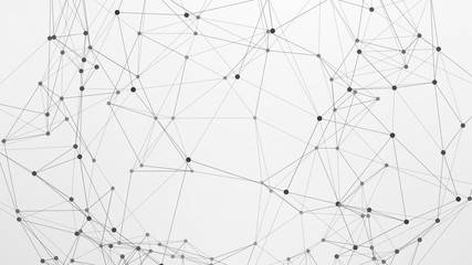 Abstract plexus background with connecting dots and lines. Global network connection, digital technology and communication concept.