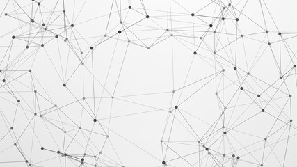 Abstract plexus background with connecting dots and lines. Global network connection, digital technology and communication concept.